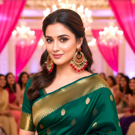Multicolor Kundan Chandbali Earings