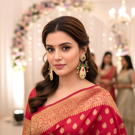 Multicolor Dangler Earrings , Meenakari Earrings
