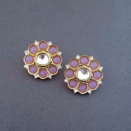 Pink Leela Studs