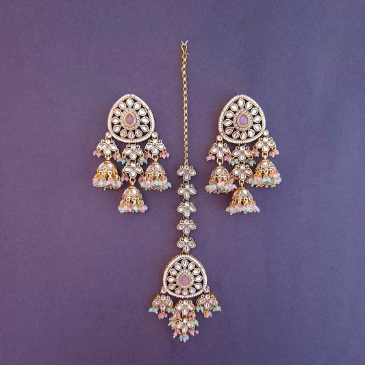 Multicolor Indumati MaangTikka Set