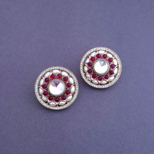 Rani Pink Rajsi Studs