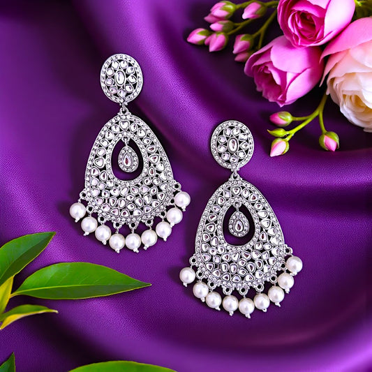 Silver Dangler Earrings , Drop Earrings