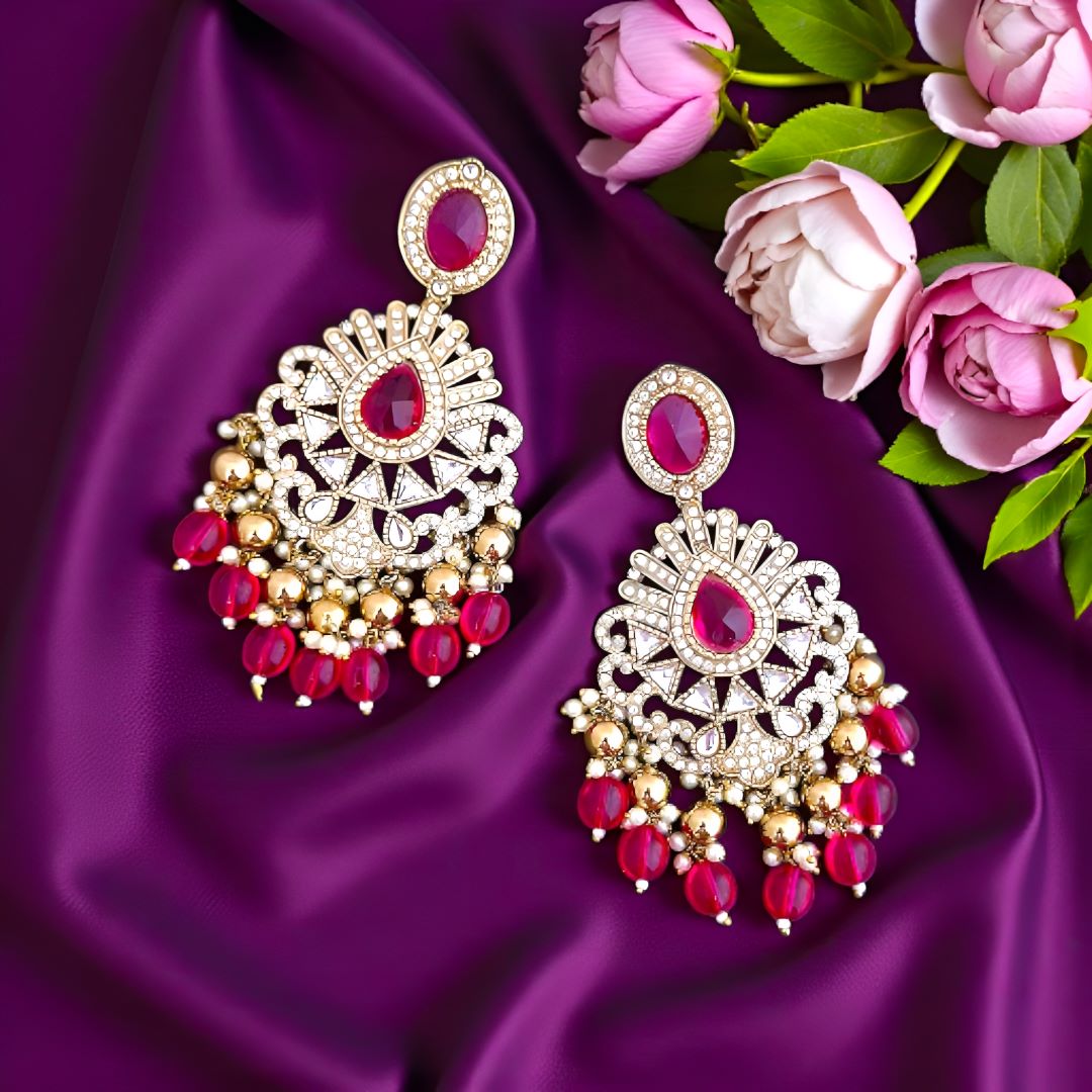 Rani Pink Chandbalis