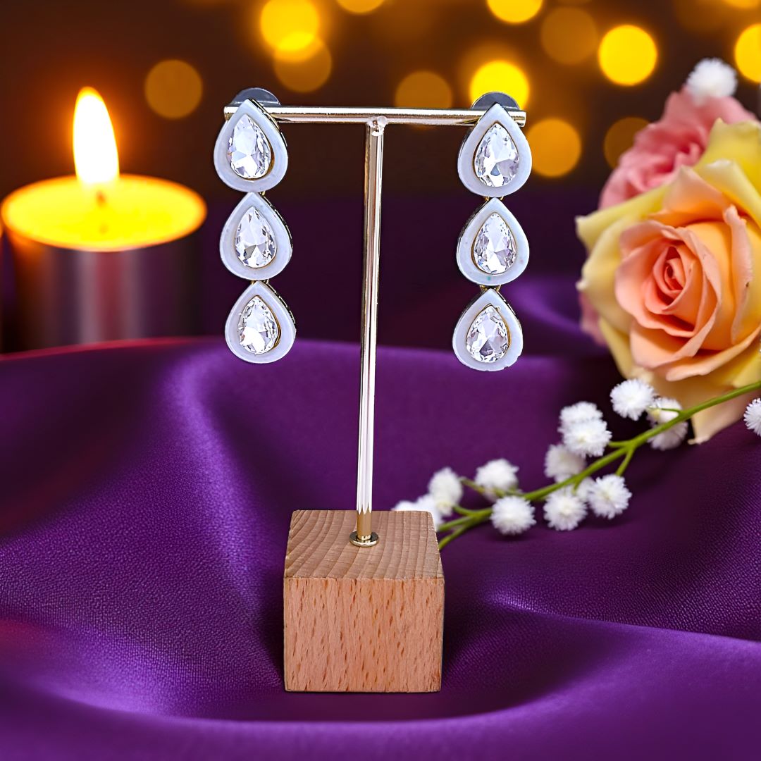 Ivory Danglers, Drop Earrings, White Earrings