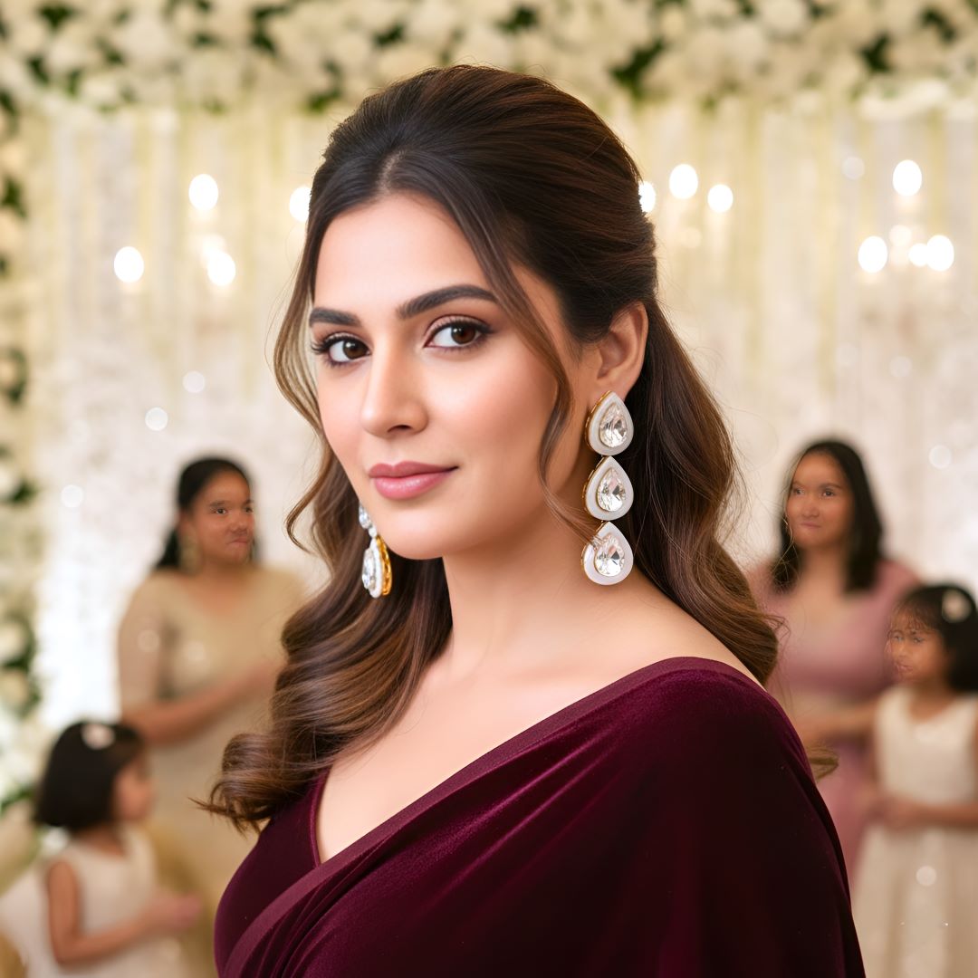 Ivory Danglers, Drop Earrings, White Earrings