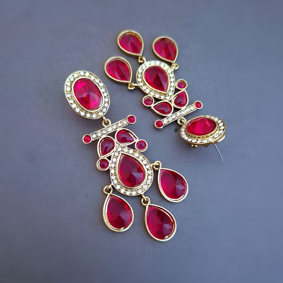 Rani Pink Ira Danglers