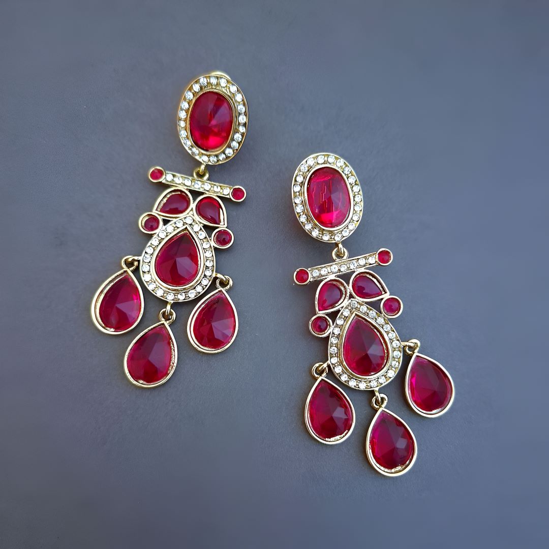 Rani Pink Ira Danglers