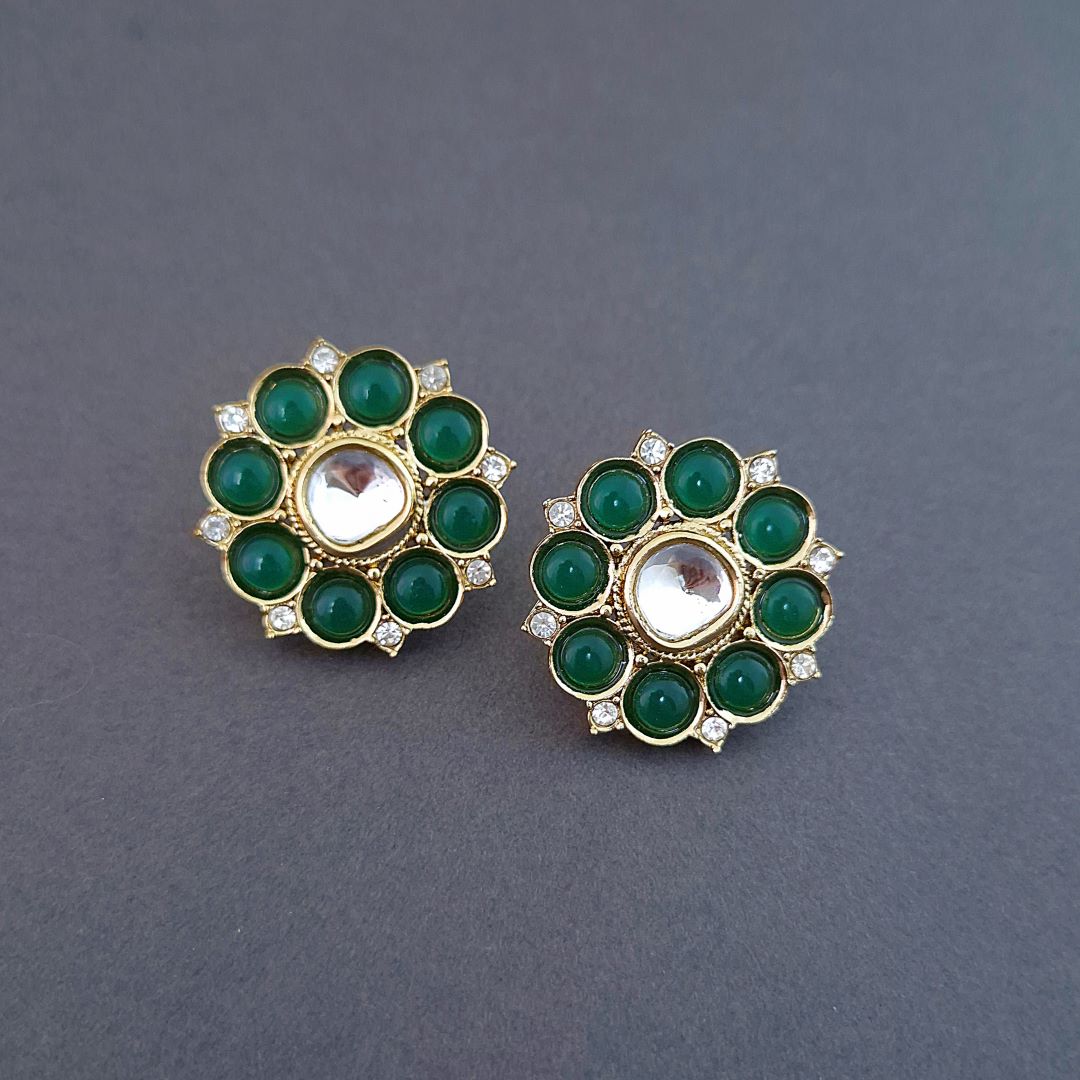 Emerald Green Stud Earrings