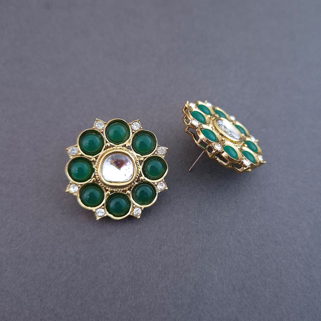 Emerald Green Stud Earrings