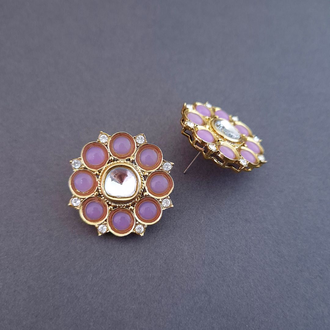 Pink Leela Studs