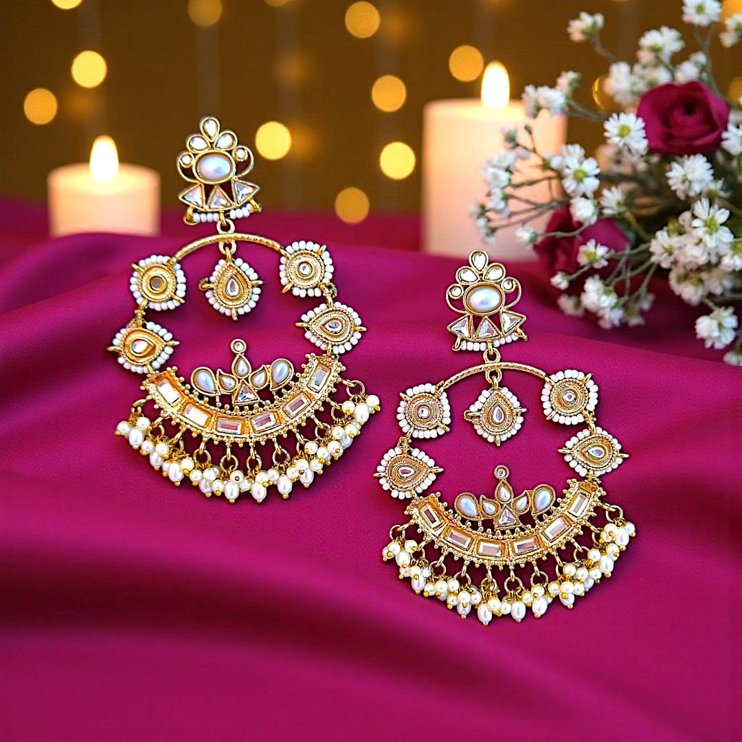 Golden Chandbali Earrings
