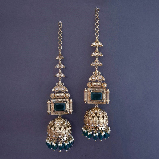 Emerald Pritika Sahara Jhumkis