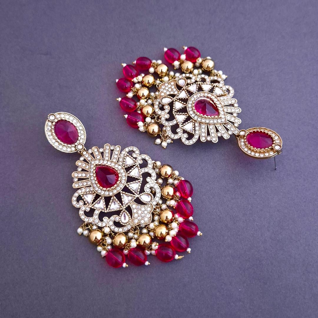 Rani Pink Chandbalis