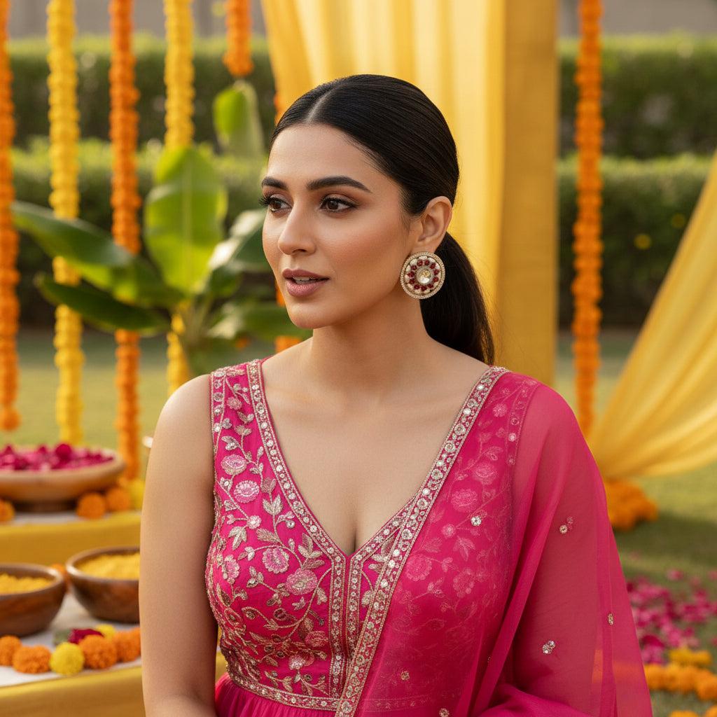 Rani Pink Rajsi Studs