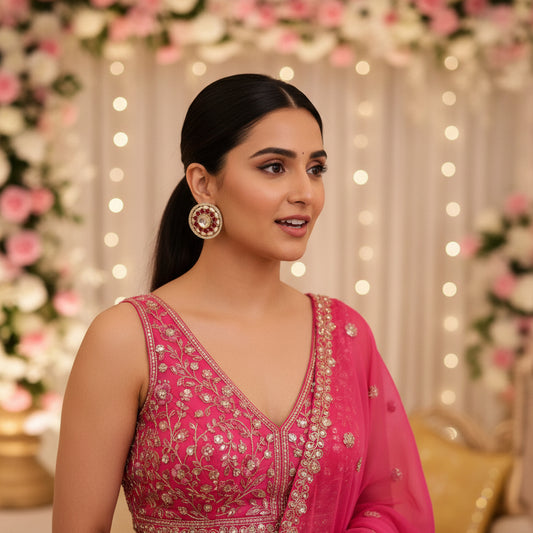 Rani Pink Rajsi Studs