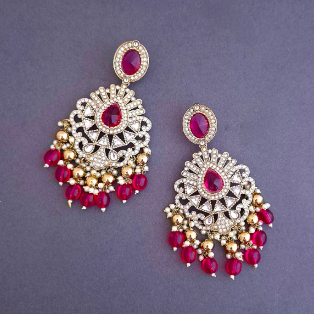 Rani Pink Chandbalis