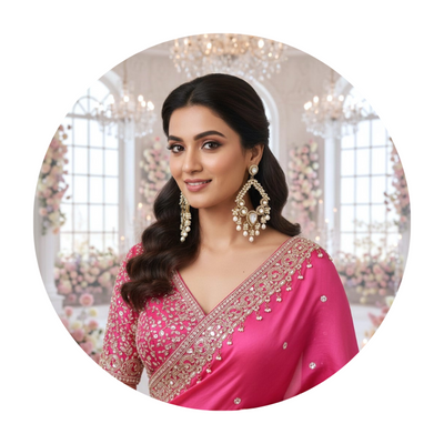 Kundan Chandbali Earrings