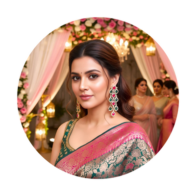 Kundan Dangler Drop Earrings