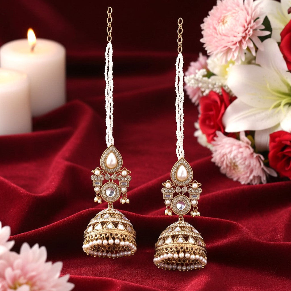 Silver Chandrika Sahara Jhumkis