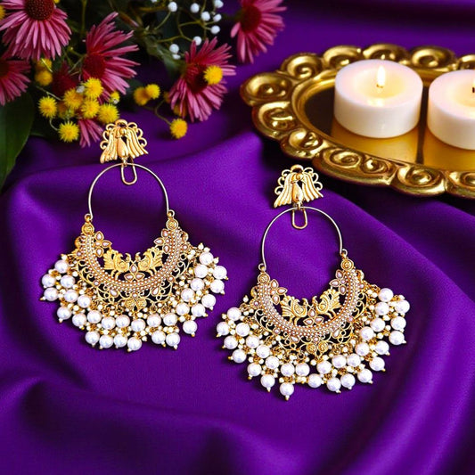 Ivory Chandbali Earrings
