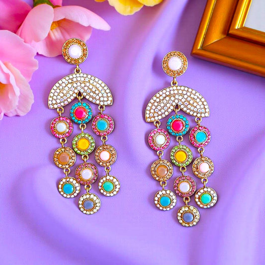 Multicolor Dangler Earrings , Drop Earrings