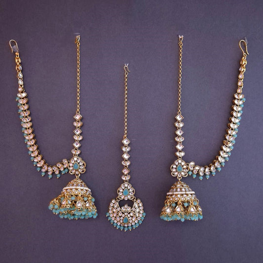 Turquoise Blue MaangTikka Sets