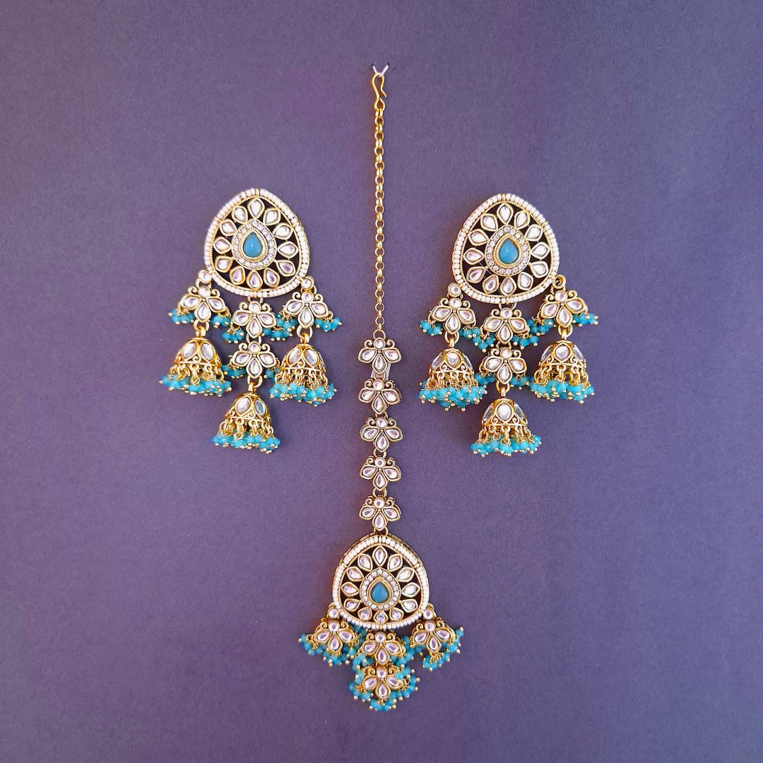 Turquoise Blue MaangTikka Sets