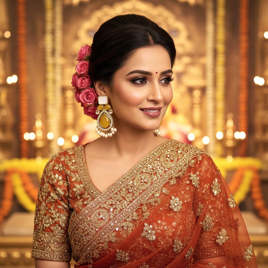 Kundan Yellow Danglers